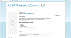 Desktop Screenshot of coldpressedcoconutoil.blogspot.com