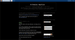 Desktop Screenshot of fitnesswatch.blogspot.com