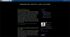 Desktop Screenshot of indonesiansocietyandculture.blogspot.com