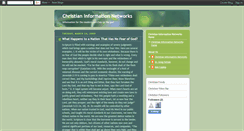 Desktop Screenshot of christianinformationnetworks.blogspot.com