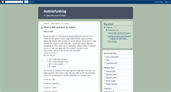 Desktop Screenshot of mobilefunblog.blogspot.com