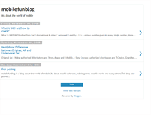 Tablet Screenshot of mobilefunblog.blogspot.com
