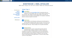 Desktop Screenshot of dieetkeuze.blogspot.com