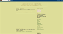 Desktop Screenshot of memoriesofhistory.blogspot.com