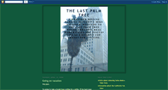 Desktop Screenshot of lastpalmtree.blogspot.com