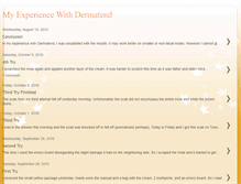 Tablet Screenshot of myexpwithdermatend.blogspot.com