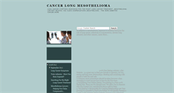 Desktop Screenshot of cancer-long-mesothelioma.blogspot.com