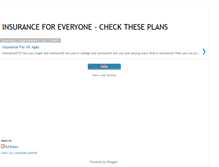 Tablet Screenshot of insurance-for-all-ages.blogspot.com
