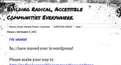 Desktop Screenshot of buildingradicalaccessiblecommunities.blogspot.com