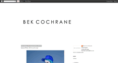 Desktop Screenshot of bekcochrane.blogspot.com