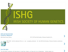 Tablet Screenshot of irishsocietyofhumangenetics.blogspot.com