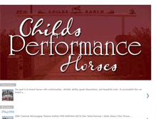 Tablet Screenshot of childsperformancehorses.blogspot.com