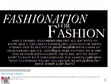 Tablet Screenshot of fashionationforfashion.blogspot.com