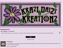 Tablet Screenshot of krazidaizikreationz.blogspot.com