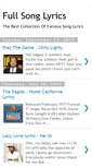 Mobile Screenshot of fullsonglyrics.blogspot.com