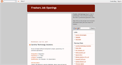 Desktop Screenshot of freshersjobopenings.blogspot.com