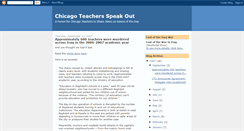 Desktop Screenshot of chicagoteachersspeakout.blogspot.com