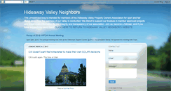Desktop Screenshot of hideawayvalley.blogspot.com