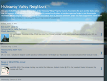 Tablet Screenshot of hideawayvalley.blogspot.com