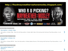 Tablet Screenshot of floydmayweathervsshanemosley.blogspot.com