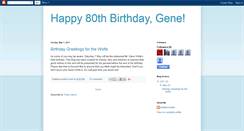 Desktop Screenshot of happybirthdaygenewolfe.blogspot.com