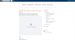 Desktop Screenshot of new-lyrics-songs.blogspot.com