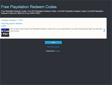 Tablet Screenshot of freeplaystationredeemcodes.blogspot.com