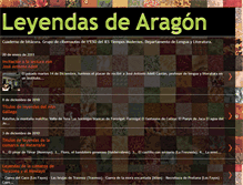 Tablet Screenshot of leyendasdearagon.blogspot.com