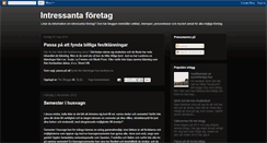 Desktop Screenshot of intressantaforetag.blogspot.com