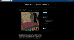 Desktop Screenshot of machinessousgratuit.blogspot.com