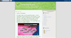 Desktop Screenshot of goinggreenforgod.blogspot.com