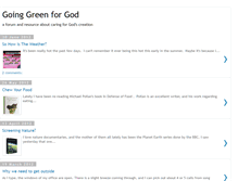 Tablet Screenshot of goinggreenforgod.blogspot.com