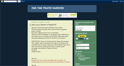 Desktop Screenshot of endtimeprayerwarriors.blogspot.com