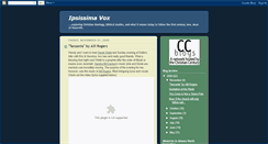 Desktop Screenshot of ipsissimavox.blogspot.com