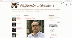 Desktop Screenshot of efemeridesdelamusica.blogspot.com