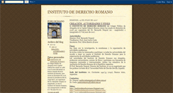 Desktop Screenshot of institutodederechoromano.blogspot.com