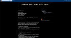 Desktop Screenshot of hansenbrothersautosales.blogspot.com