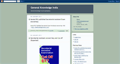 Desktop Screenshot of generalknowledgeindia.blogspot.com