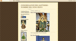 Desktop Screenshot of congregaciondelstmonombredelninojesus.blogspot.com