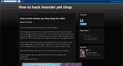 Desktop Screenshot of howtohackmonsterpetshop.blogspot.com