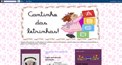 Desktop Screenshot of cantinhodasletrinhas.blogspot.com