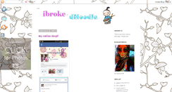 Desktop Screenshot of ibroke-dnoodle.blogspot.com