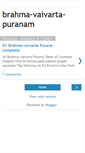 Mobile Screenshot of brahma-vaivarta-puranam.blogspot.com