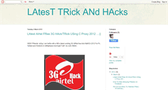 Desktop Screenshot of latesttrickandhacks.blogspot.com