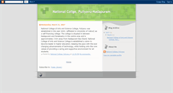 Desktop Screenshot of nationalcollege-puliyavu.blogspot.com