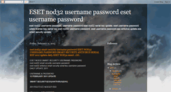 Desktop Screenshot of eset-smart-security-username-password.blogspot.com