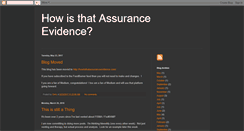 Desktop Screenshot of howisthatassuranceevidence.blogspot.com