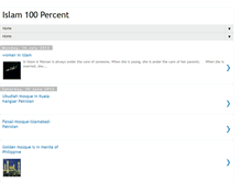 Tablet Screenshot of islam100percent.blogspot.com