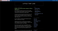 Desktop Screenshot of littletinylies.blogspot.com