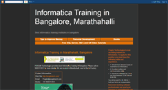 Desktop Screenshot of informaticatraininginbangalore.blogspot.com